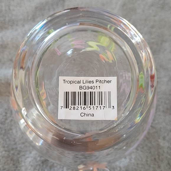 Beautiful Hand Painted Crystal Pitcher!!! - Picture 7 of 11